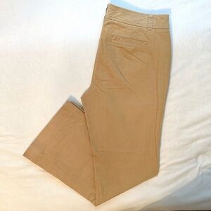 Vtg Lilly Pulitzer Corduroy Palm Beach Fit Pant 8 Boot Cut Tan Khaki White Label